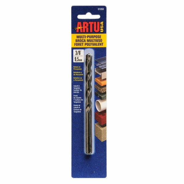 Hammer Drill Bit, Round, 3/8 x 3-1/16 in