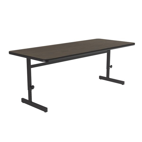 Rectangle Econoline Adjustable Height Computer Desk and Training Table, 30