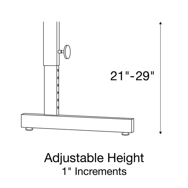 Rectangle Econoline Adjustable Height Computer Desk and Training Table, 30