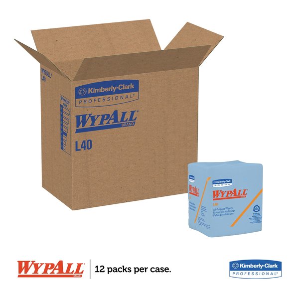 Towels & Wipes, Blue, Double Recrepe (DRC), Bench Top;General Purpose, 56 Wipes, Unscented