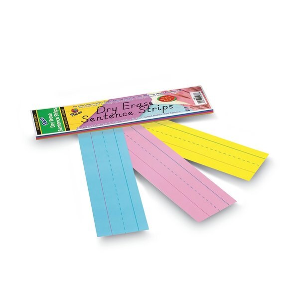 Sentence Strips, Dry Erase, Assorted, PK12