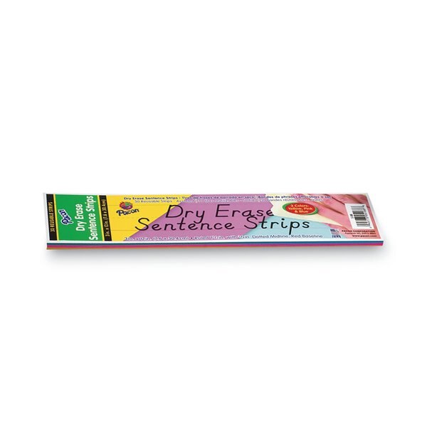 Sentence Strips, Dry Erase, Assorted, PK12