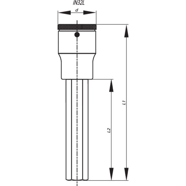 Screwdriver Bit Socket, 3/4
