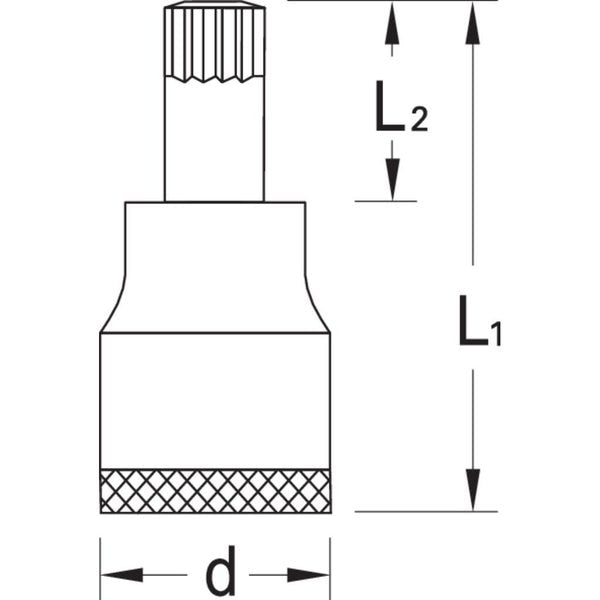 Screwdriver Bit Socket, 3/8