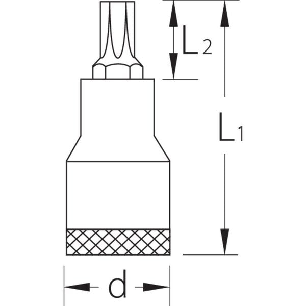 Screwdriver Bit Socket, 3/8