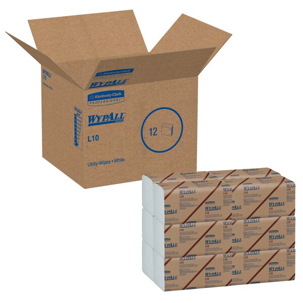 Dry Wipe, White, UCTAD, 12 PK, 200 Wipes, 9-1/4 in x 10-1/2 in