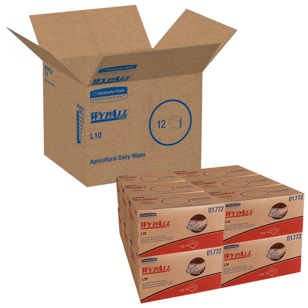 Dry Wipe, White, UCTAD, 18 PK, 110 Wipes, 9 in x 10 1/4 in