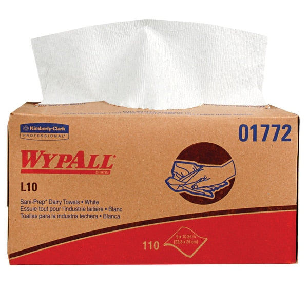 Dry Wipe, White, UCTAD, 18 PK, 110 Wipes, 9 in x 10 1/4 in