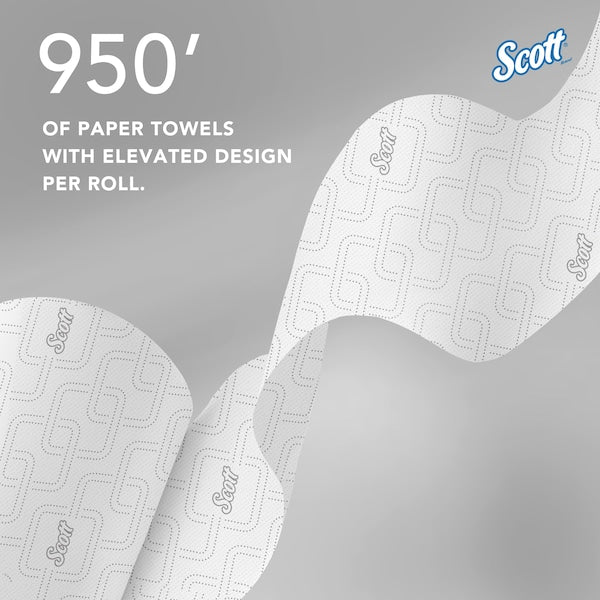 High-Capacity Hard Roll Towels for Purple Core Dispensers, Unperforated, (950'/Roll, 6 Rolls)