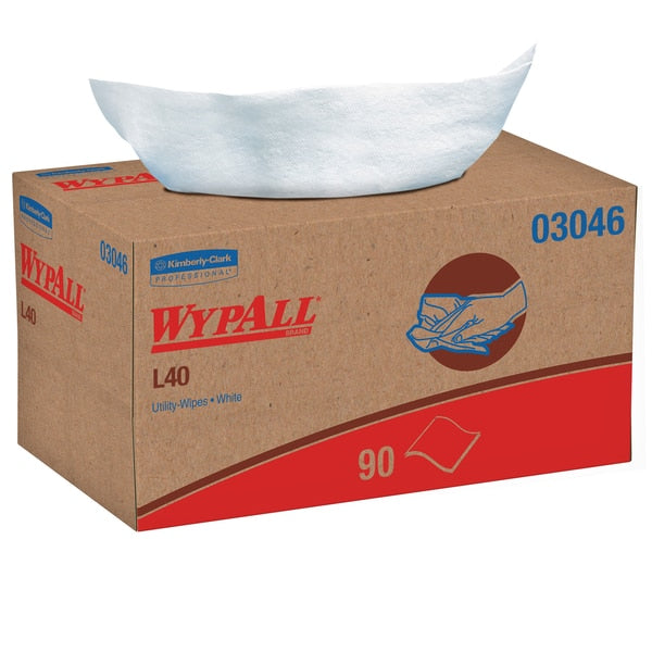 Dry Wipe, White, Pop Up Box, Double Recreped (DRC), 9 PK, 90 Wipes, 10 in x 10-3/4 in