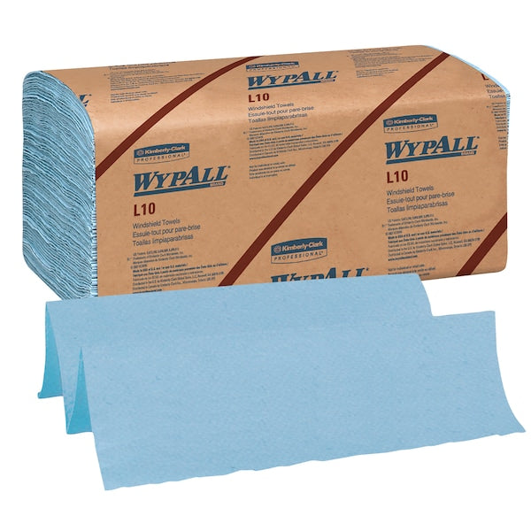 Dry Wipe, Blue, Paper, 10 PK, 224 Wipes, 9 in x 10 1/4 in