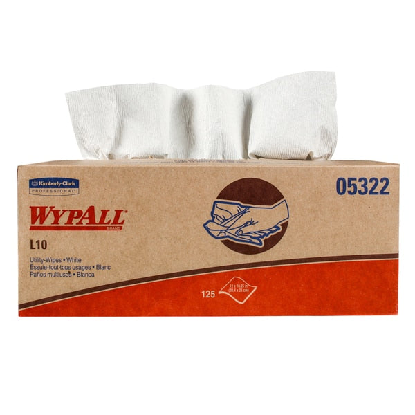 Dry Wipe, White, Pop Up Box, Paper, Glass, 18 PK, 125 Wipes, 10 1/4 in x 12 in