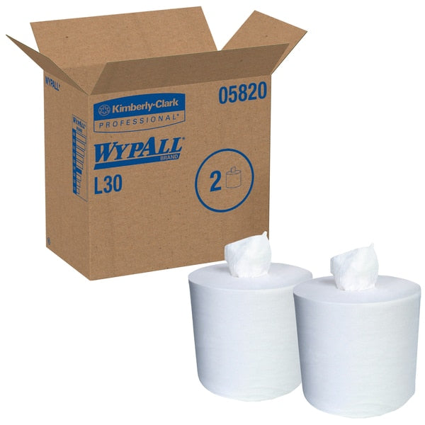 Dry Wipe Roll, White, Roll, Double Recreped (DRC), 300 Wipes, 9 3/4 in x 15 1/4 in