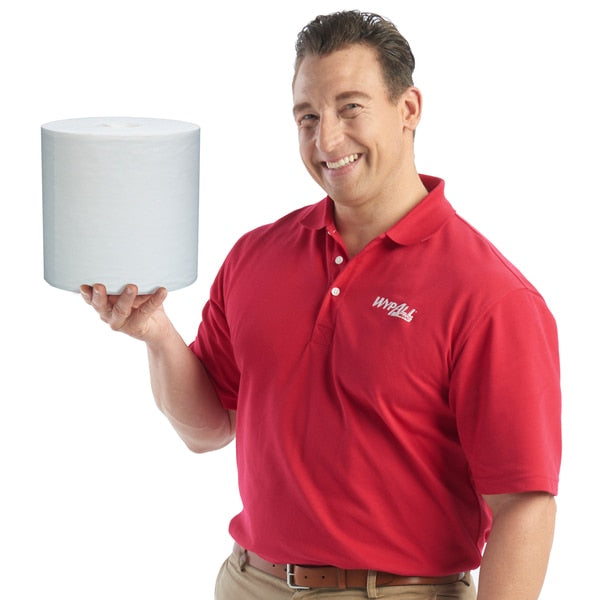 Dry Wipe Roll, White, Roll, Double Recreped (DRC), 300 Wipes, 9 3/4 in x 15 1/4 in