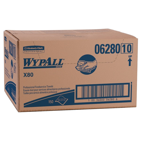 Dry Wipe, Blue/White, Box, Hydroknit, Food Service Area, Rough Surface, General Purpose, 1 PK