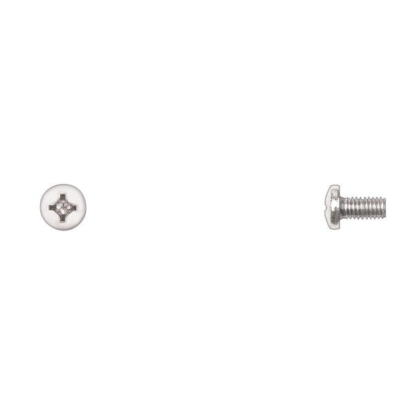 #10-32 x 3/8 in Phillips Pan Machine Screw, Zinc Plated