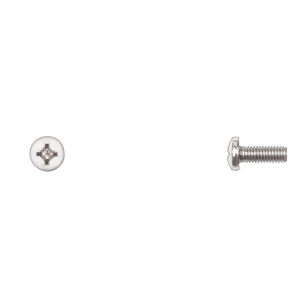 #10-32 x 1/2 in Phillips Pan Machine Screw, Zinc Plated