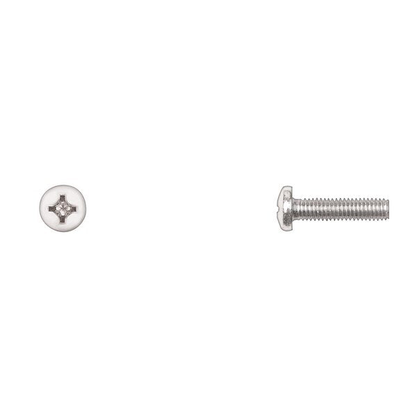 #10-32 x 3/4 in Phillips Pan Machine Screw, Zinc Plated