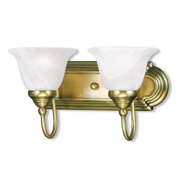 Belmont 2 Light Antique Brass Bath Vanit