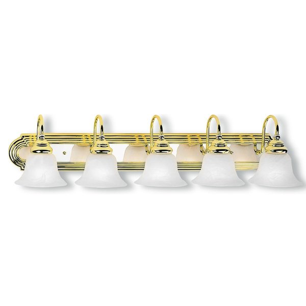 Belmont 5 Light Polished Brass And Polished Chrome Bath Vanity