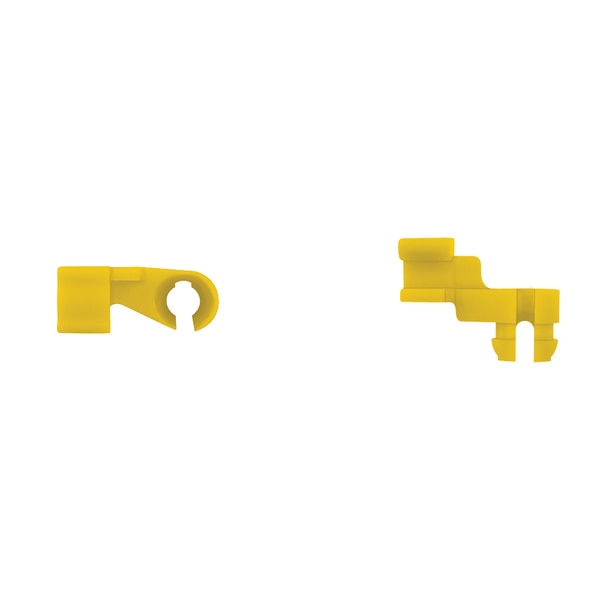 Ylw Nyln Door Rod End Clip 5.0mm Rod Size Lft Hand Side PK10
