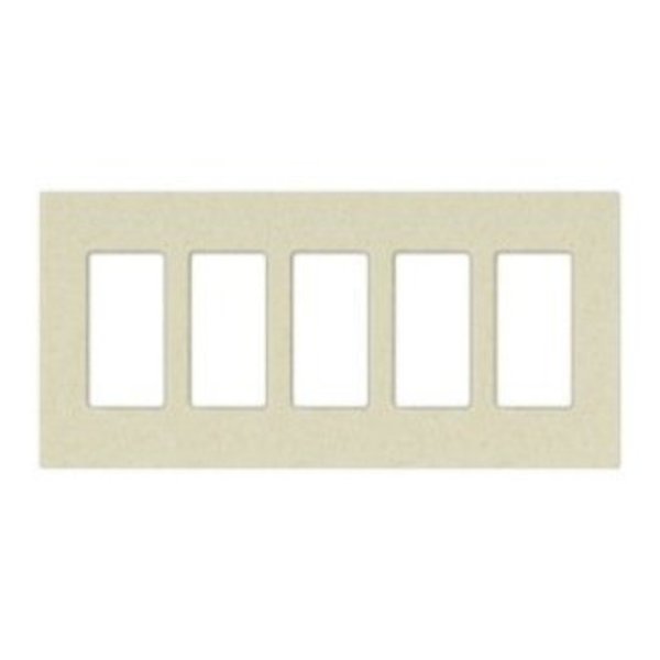 Designer Wall Plates, Number of Gangs: 5 Satin Finish, Snow