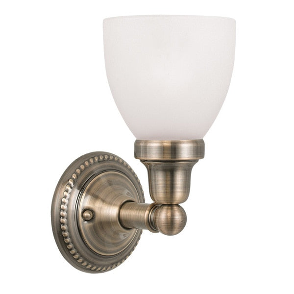 Classic 1 Light Antique Brass Bath Vanit
