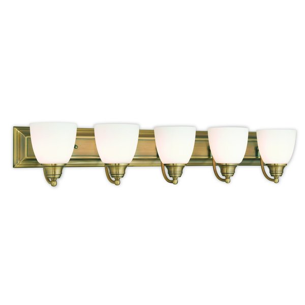 Springfield 5 Light Antique Brass Bath Vanity