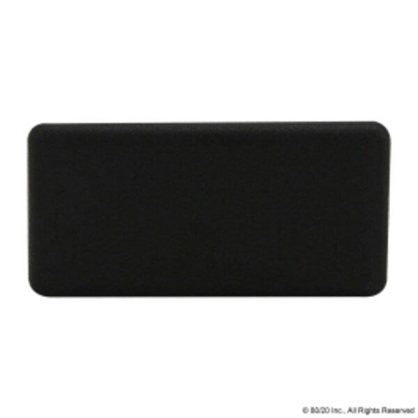End Cap 45X90 2Pin Tab10 Nylon Blk