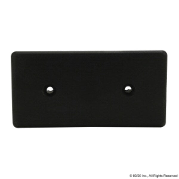 End Cap 45X90 2Pin Screw-In Nylon Blk