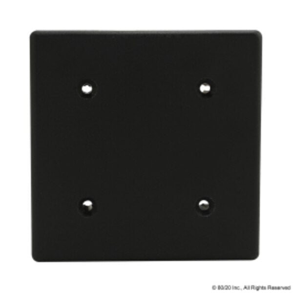 End Cap 90X90 4Pin Screw-In Nylon Blk
