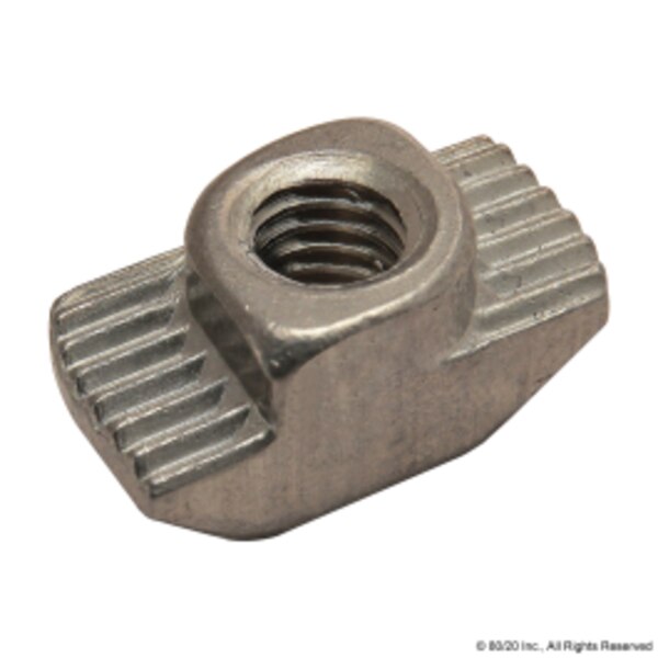 Drop In T-Nut M6 Slot10 ss