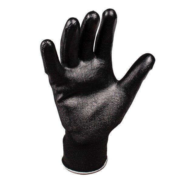 Polyurethane Coated Gloves, Palm Coverage, Black, S, PR