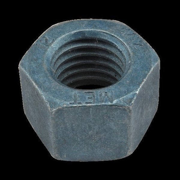 Hex Nut, M12-1.75, Steel, Zinc Plated