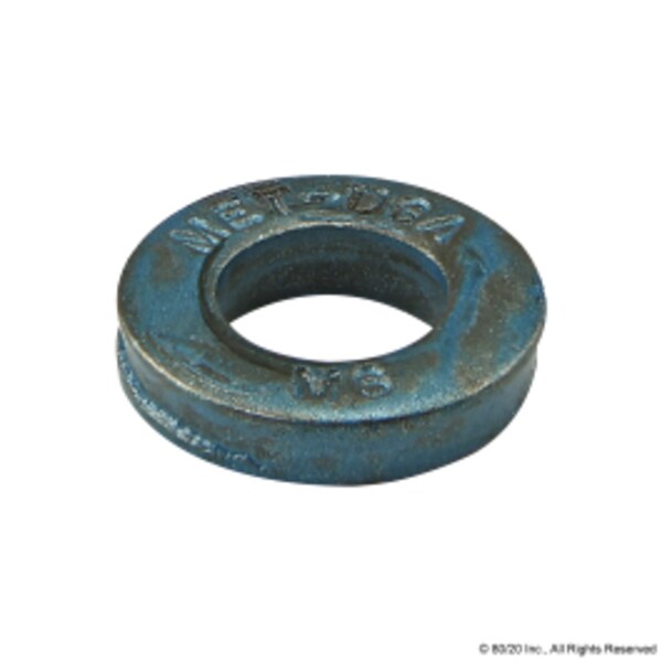 Flat Washer, Fits Bolt Size M6 , Steel Zinc Plated Finish