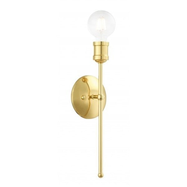 Polished Brass Sconce, 1 Light