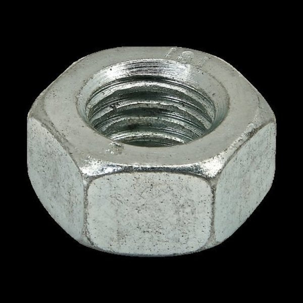 Jam Nut, M12-1.75, Steel, Zinc Plated