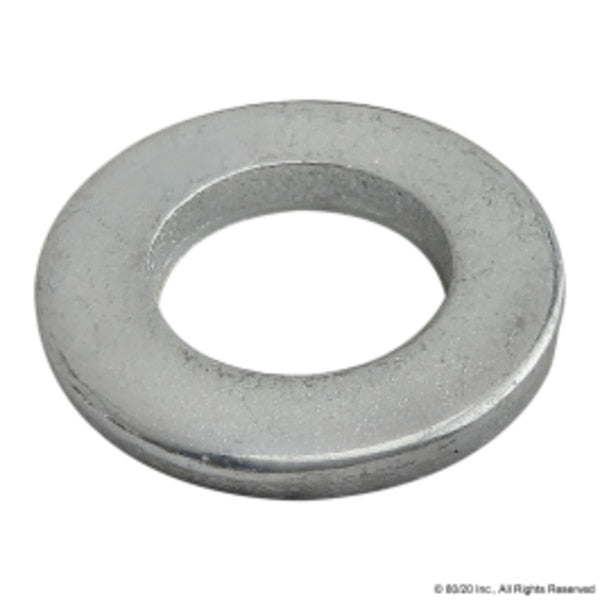 Flat Washer, Fits Bolt Size M6 , Steel Zinc Plated Finish