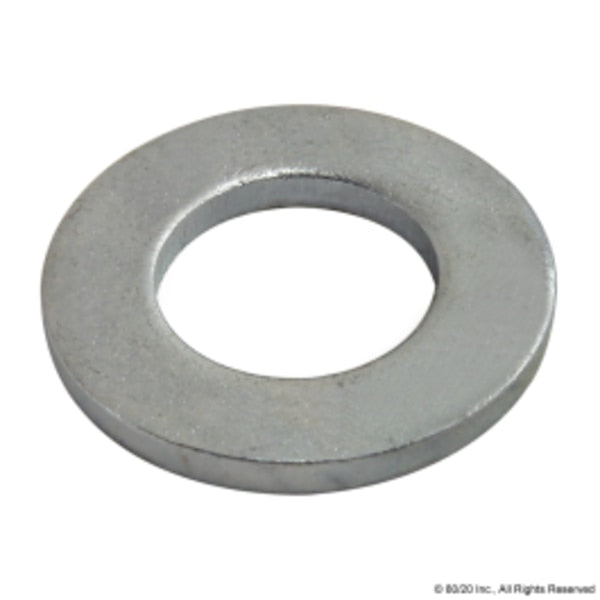 Flat Washer, Fits Bolt Size M8 , Steel Zinc Plated Finish