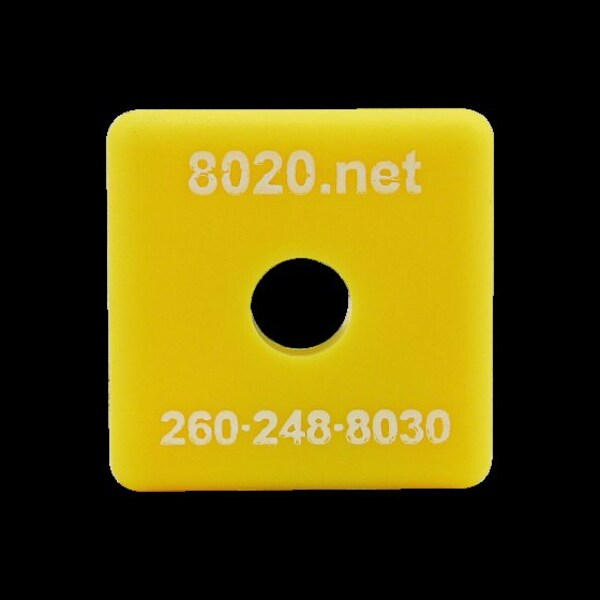 End Cap Yellow W/Push-Ins 1010