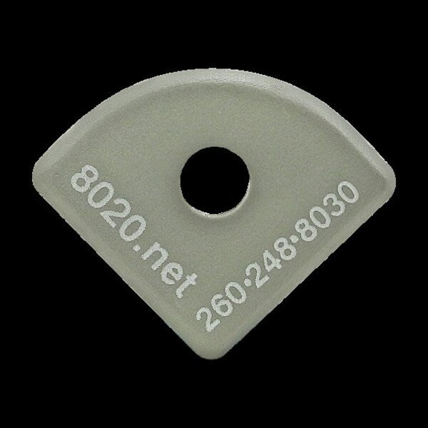 End Cap Gray W/Push-Ins 1012