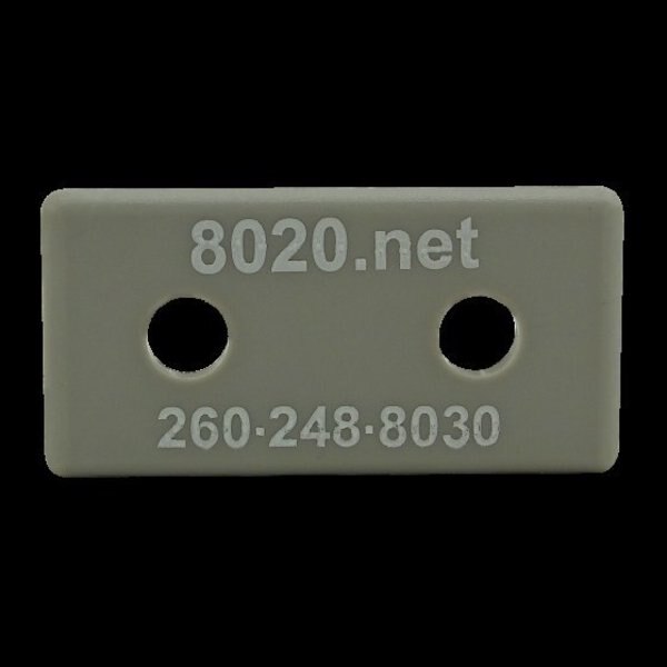 End Cap Gray W/Push-Ins 1020
