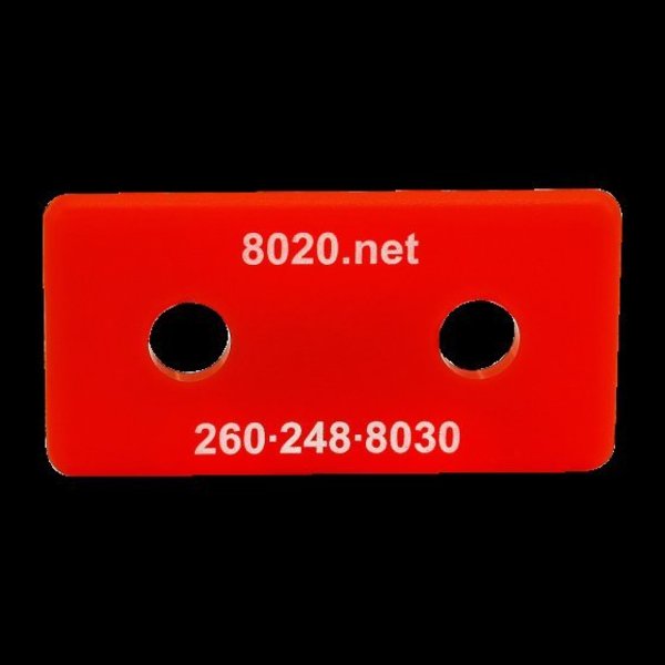 End Cap Red W/Push-Ins 1020