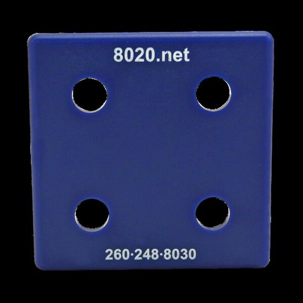 End Cap Blue W/Push-Ins 2020
