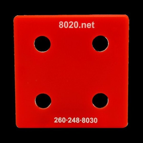 End Cap Red W/Push-Ins 2020