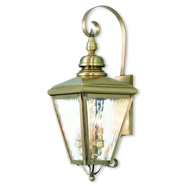 Cambridge 3 Light Antique Brass Outdoor