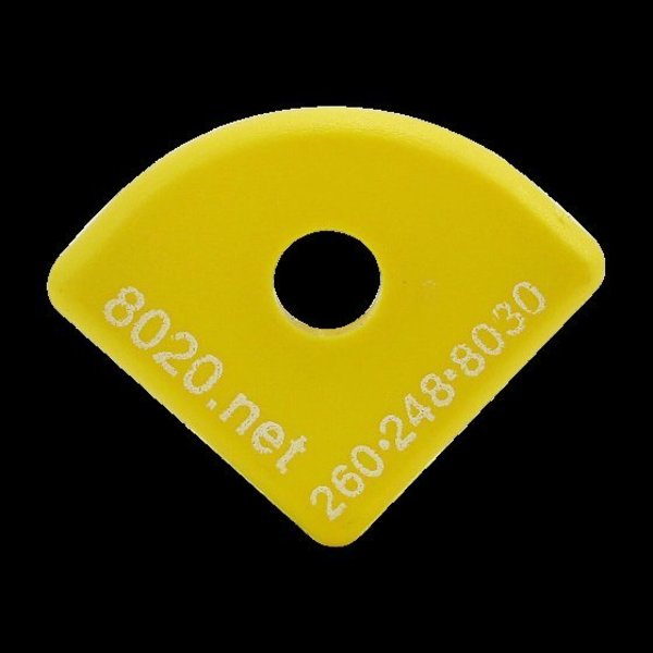 End Cap Yellow W/Push-Ins 1517