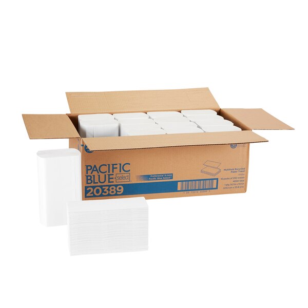 Pacific Blue Select Multifold Paper Towels, 2, 250, White, 16 PK
