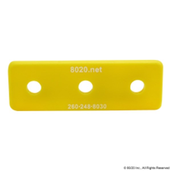 End Cap Yellow W/Push-Ins 1545
