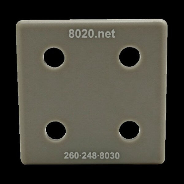 End Cap Gray W/Push-Ins 3030